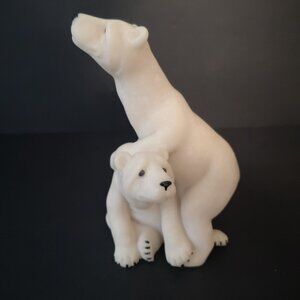 Vintage Second Nature Design Quarry Critters Peter & Polly Polar Bear Sculpture